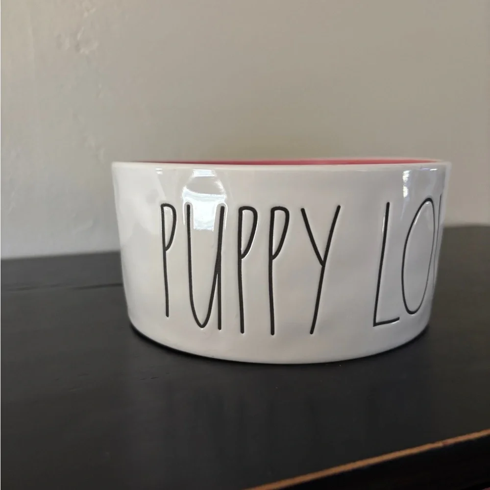 Rae Dunn Artisan Collection Bowl dog pet feeding dish. Puppy Love